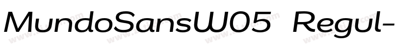 MundoSansW05  Regul字体转换